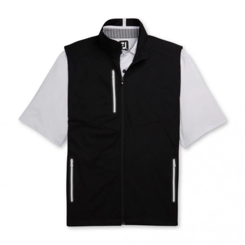 Black Men's Footjoy Golf Lightweight Softshell Vest | UK3917025