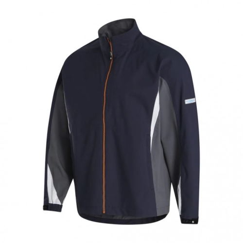 Charcoal / Navy / Orange Men's Footjoy Golf HydroLite Jacket | UK6874320