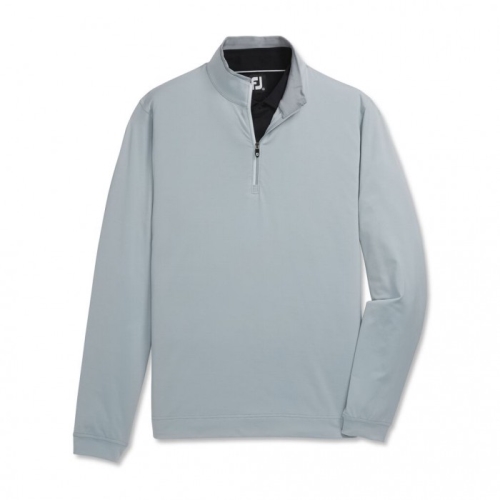 Grey / Ice Blue Men's Footjoy Golf Lightweight Quarter-Zip Jacket | UK0395864