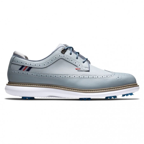 Grey Men's Footjoy Golf Traditions - Shield Tip Spiked Golf Shoes | UK2765190