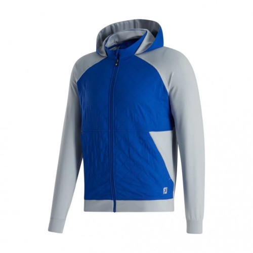 Heather Grey / Royal Men's Footjoy Golf Hybrid Hoodie | UK6109378