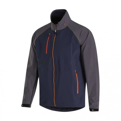 Navy / Charcoal / Orange Men's Footjoy Golf HydroTour Rain Jacket | UK1602957