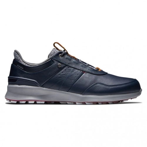 Navy Men's Footjoy Golf Stratos Spikeless Golf Shoes | UK1349708