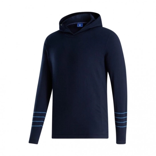 Navy Men's Footjoy Golf Sweater Hoodie | UK0329416