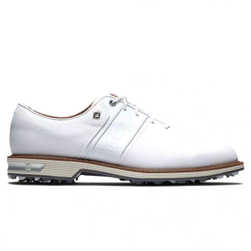 White Men's Footjoy Golf Premiere Series - Packard Spiked Golf Shoes | UK8503961