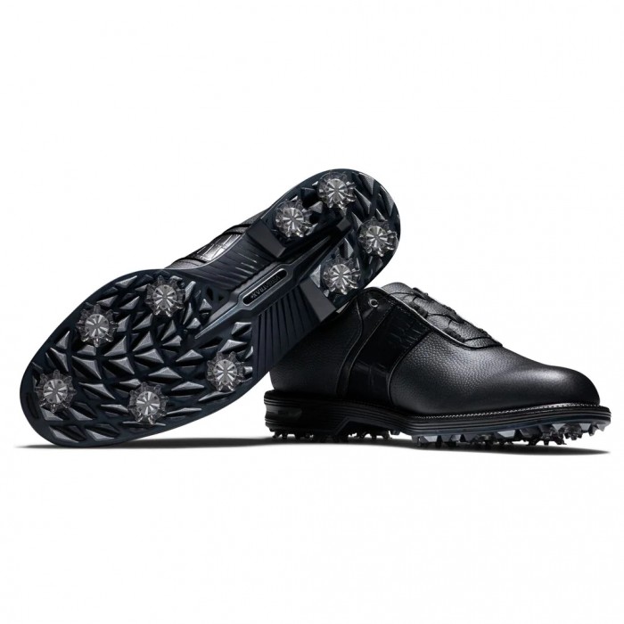 Black Men's Footjoy Golf Premiere Series - Packard BOA Spiked Golf Shoes | UK4370152