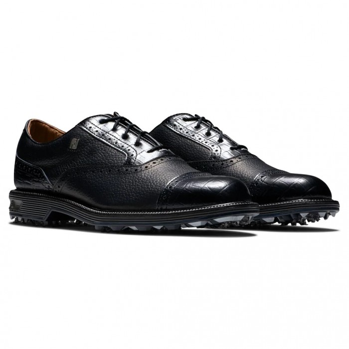 Black Men's Footjoy Golf Premiere Series - Tarlow Spiked Golf Shoes | UK6093187