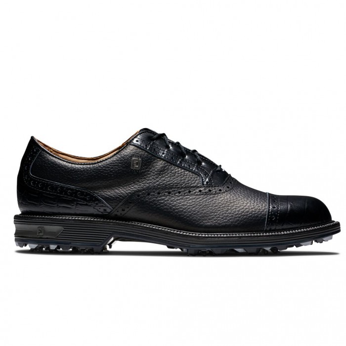 Black Men\'s Footjoy Golf Premiere Series - Tarlow Spiked Golf Shoes | UK6093187