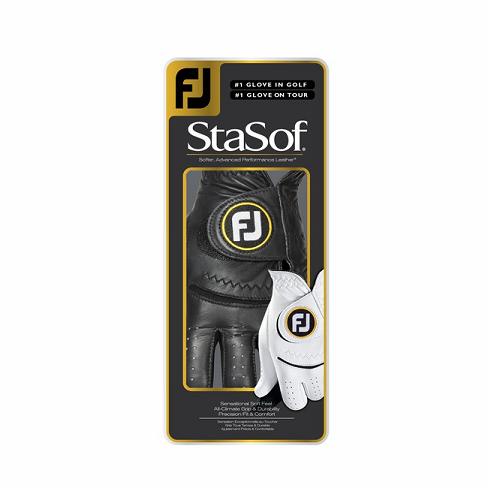 Black Men's Footjoy Golf StaSof Golf Gloves | UK6827319