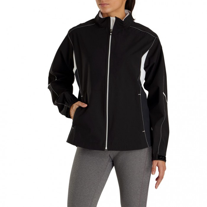 Black Women's Footjoy Golf HydroLite ﾠ Jacket | UK4872651