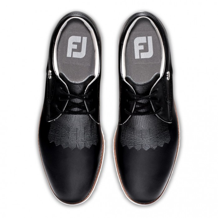 Black Women's Footjoy Golf Sport Retro - Kiltie Spikeless Golf Shoes | UK7425816