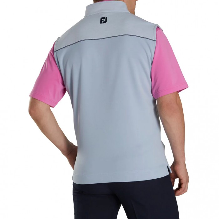 Blue Fog Men's Footjoy Golf Half-Zip Heather Blocked Vest | UK0893621