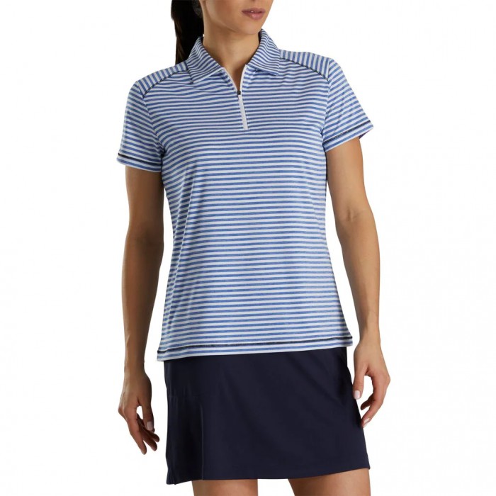 Cobalt Women's Footjoy Golf Heather Stripe Shirts | UK9048736