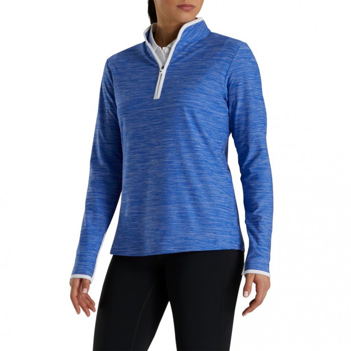 Cobalt Women's Footjoy Golf Quarter-Zip Space Dye Mid-Layer Jacket | UK4278539