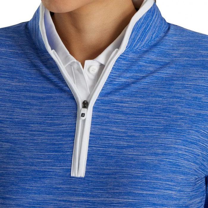 Cobalt Women's Footjoy Golf Quarter-Zip Space Dye Mid-Layer Jacket | UK4278539