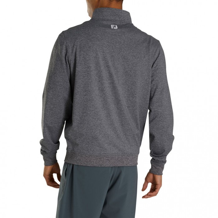 Heather Charcoal Men's Footjoy Golf Half-Zip Pullover | UK9364850