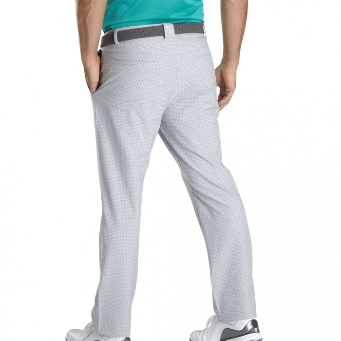 Heather Grey Micro Print Men's Footjoy Golf Tour Pants | UK3024596