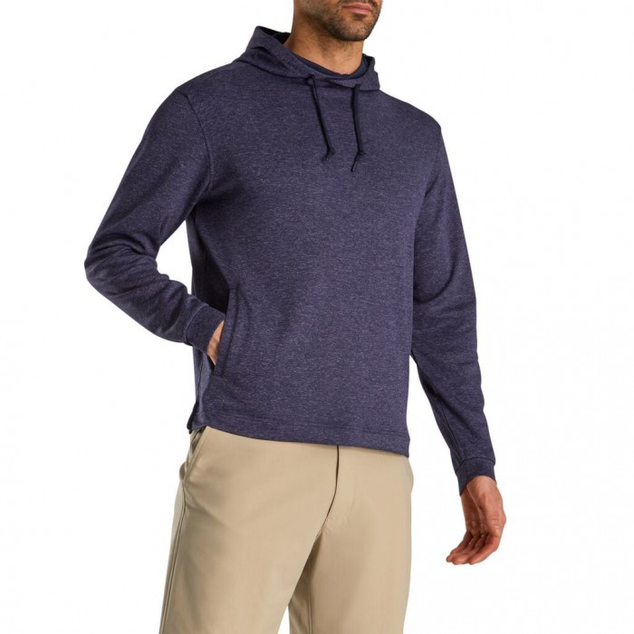 Heather Navy Men's Footjoy Golf Lightweight Hoodie | UK7426850