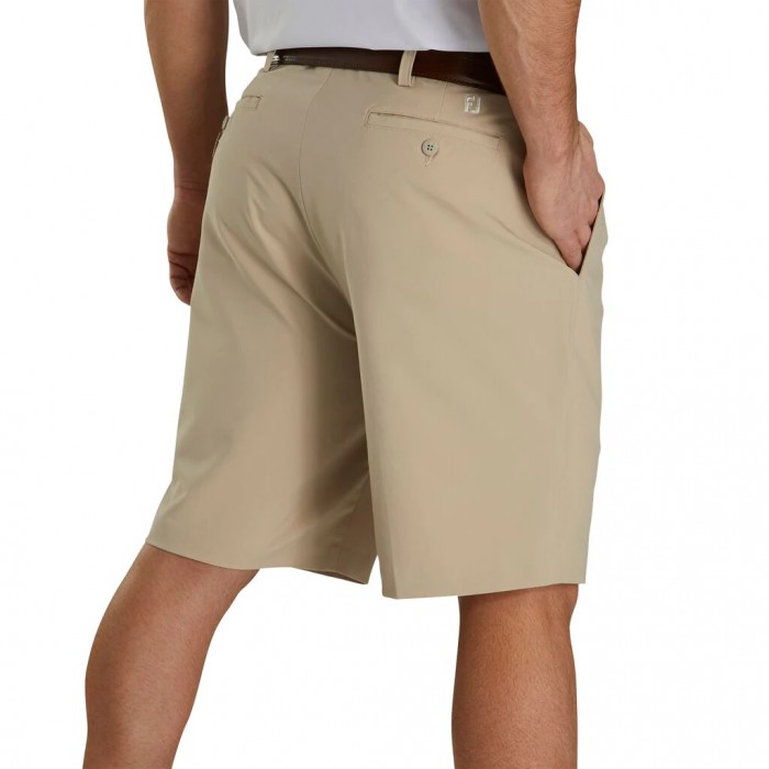 Khaki Men's Footjoy Golf Pleated Shorts 9.5