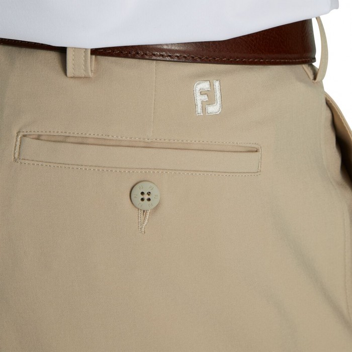 Khaki Men's Footjoy Golf Pleated Shorts 9.5