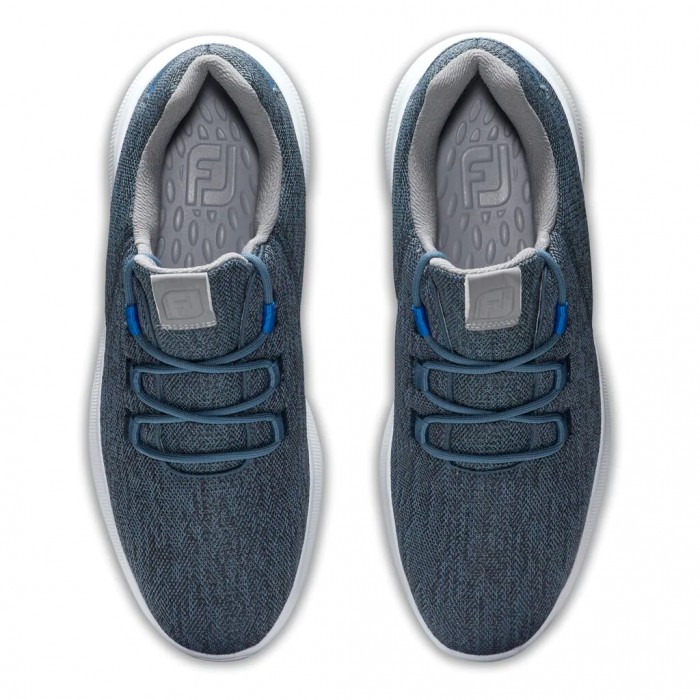 Navy / Blue Men's Footjoy Golf Flex Coastal Spikeless Golf Shoes | UK9326780