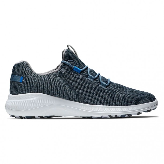 Navy / Blue Men\'s Footjoy Golf Flex Coastal Spikeless Golf Shoes | UK9326780