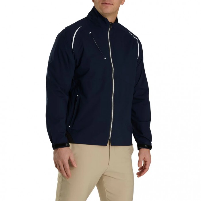 Navy Men's Footjoy Golf Select LS Rain Jacket | UK1386529