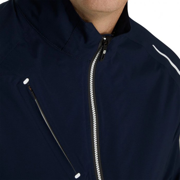 Navy Men's Footjoy Golf Select LS Rain Jacket | UK1386529