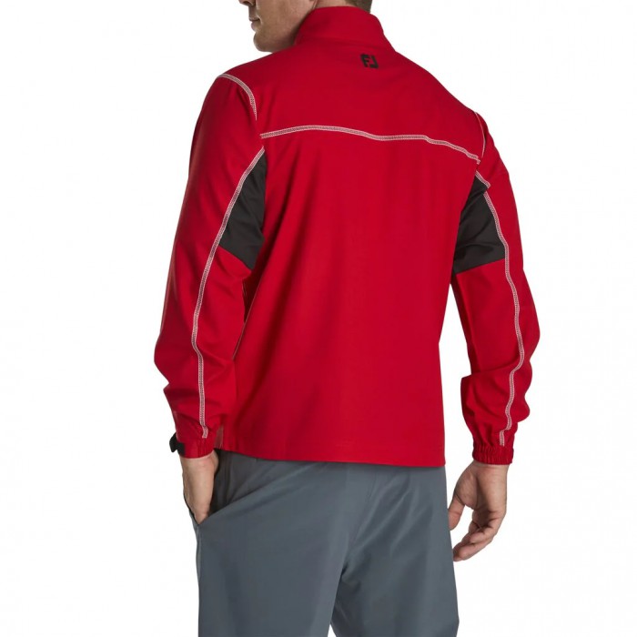 Red / Black Men's Footjoy Golf Sport Windshirt | UK1956730