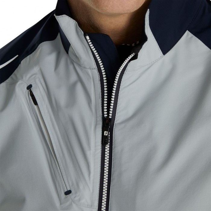 Silver / Navy Men's Footjoy Golf Select LS Rain Jacket | UK0478931