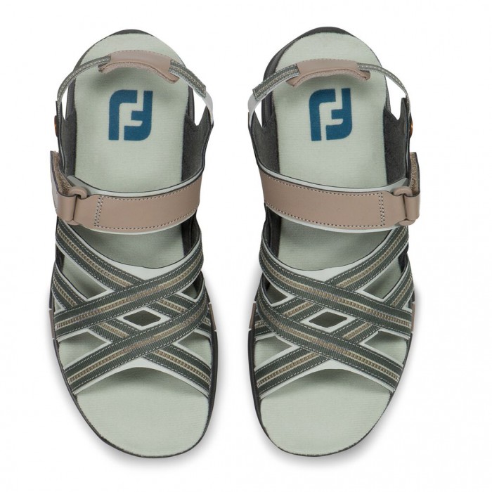 Tan / Light Grey Women's Footjoy Golf Golf Sandals Golf Sandals | UK7305691