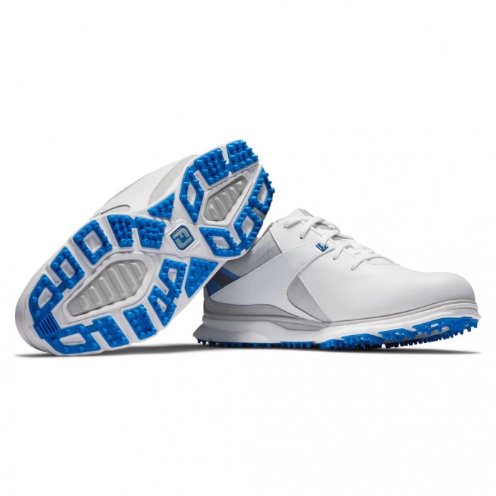White / Blue / Grey Men's Footjoy Golf Pro|SL Spikeless Golf Shoes | UK2895163