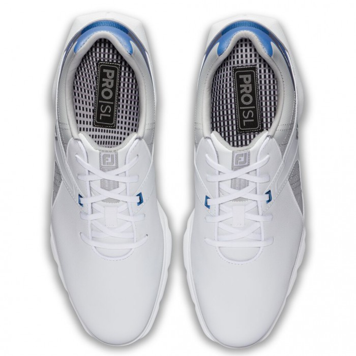 White / Blue / Grey Men's Footjoy Golf Pro|SL Spikeless Golf Shoes | UK2895163