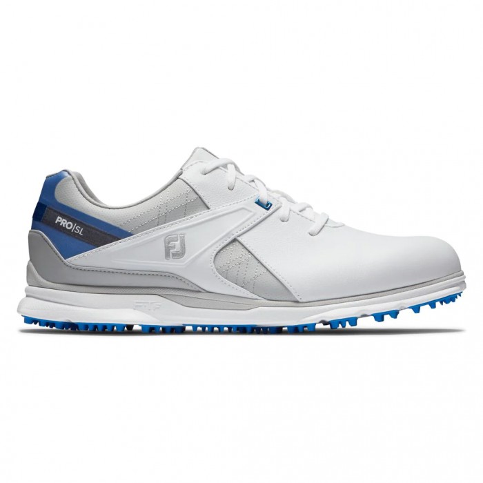 White / Blue / Grey Men\'s Footjoy Golf Pro|SL Spikeless Golf Shoes | UK2895163