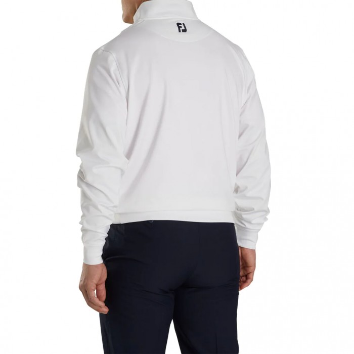 White Men's Footjoy Golf Half-Zip Pullover | UK1746539