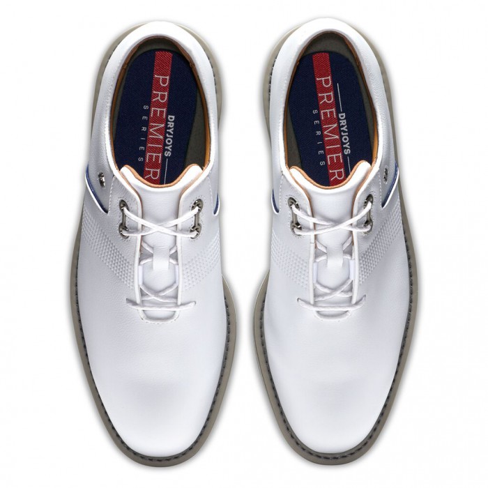 White Men's Footjoy Golf Premiere Series - Flint Spikeless Golf Shoes | UK7406213