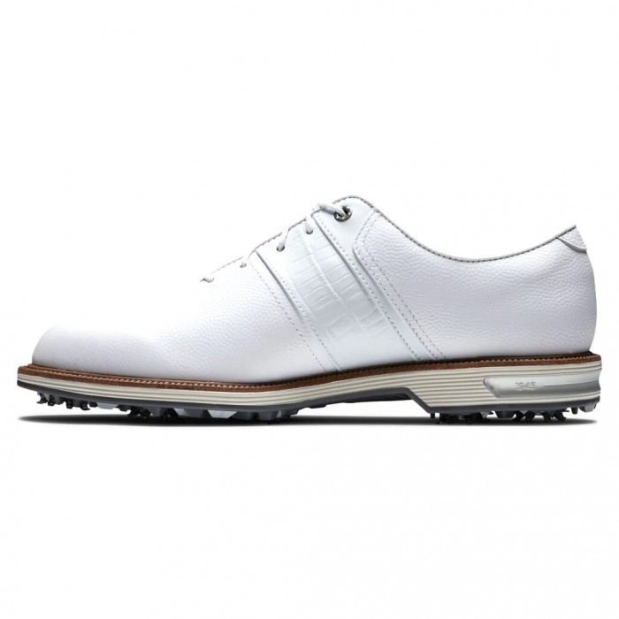 White Men's Footjoy Golf Premiere Series - Packard Spiked Golf Shoes | UK8503961