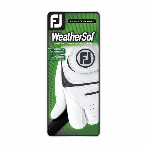 White Men's Footjoy Golf WeatherSof Golf Gloves | UK2350618