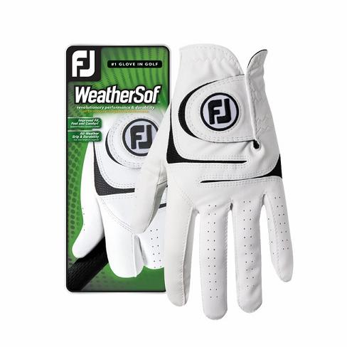 White Men\'s Footjoy Golf WeatherSof Golf Gloves | UK2350618