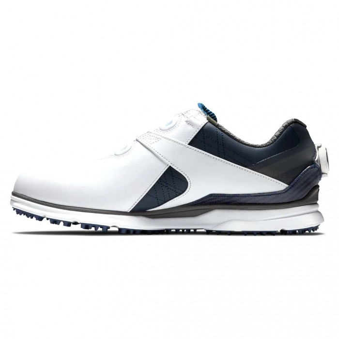 White / Navy Men's Footjoy Golf Pro|SL Carbon BOA Spikeless Golf Shoes | UK7164280