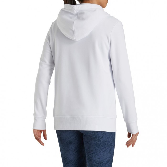 White Women's Footjoy Golf Full-Zip  Hoodie | UK6983705