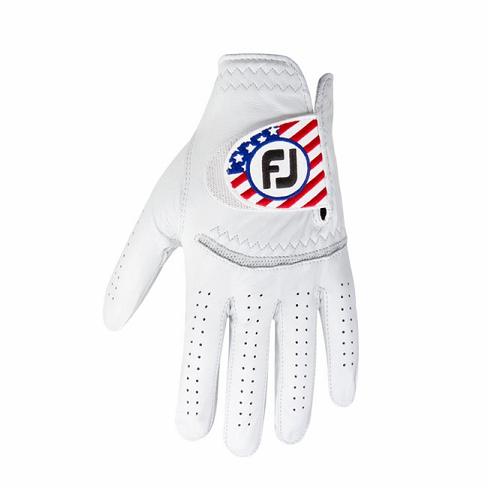 White Women's Footjoy Golf StaSof Flag Golf Gloves | UK2308679